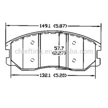 fournisseurs de plaquette de frein D1264 96626070 pour CHEVROLET TRUCK PONTIAC SUZUKI Opel avant des plaquettes de frein automobiles